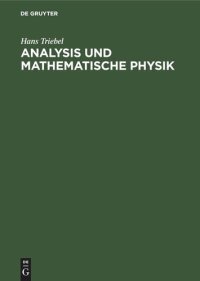 cover of the book Analysis und mathematische Physik