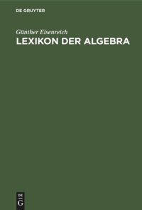 cover of the book Lexikon der Algebra