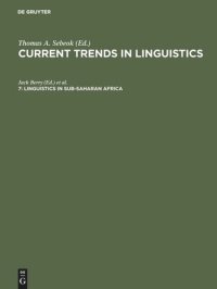 cover of the book Linguistics in Sub-Saharan Africa