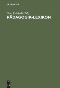 cover of the book Pädagogik-Lexikon