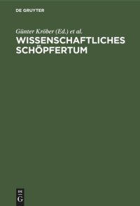 cover of the book Wissenschaftliches Schöpfertum