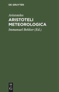 cover of the book Aristoteli Meteorologica