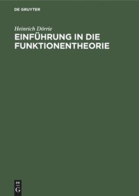 cover of the book Einführung in die Funktionentheorie