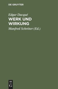 cover of the book Werk und Wirkung: Eine Rechenschaft