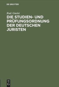 cover of the book Die Studien- und Prüfungsordnung der deutschen Juristen