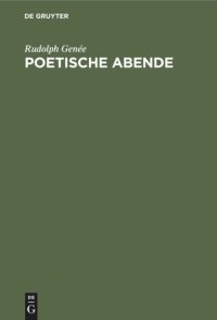 cover of the book Poetische Abende