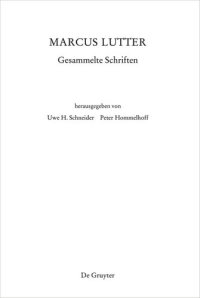 cover of the book Marcus Lutter. Gesammelte Schriften