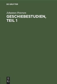 cover of the book Geschiebestudien, Teil 1: Beiträge zur Kenntniss der Bewegungsrichtungen des diluvialen Inlandeises