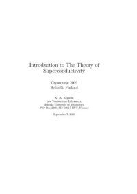 cover of the book Introduction to The Theory of Superconductivity