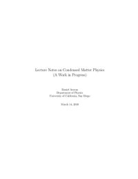 cover of the book Lecture Notes on Condensed Matter Physics (A Work in Progress)