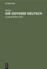 cover of the book Die Odyssee Deutsch