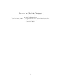 cover of the book Lectures on Algebraic Topology