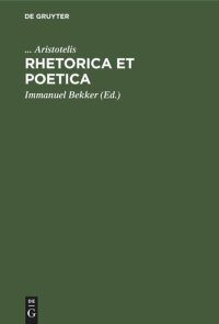 cover of the book Rhetorica et Poetica