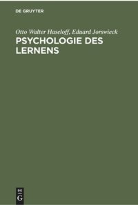 cover of the book Psychologie des Lernens: Methoden, Ergebnisse, Anwendungen