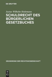 cover of the book Schuldrecht des Bürgerlichen Gesetzbuches