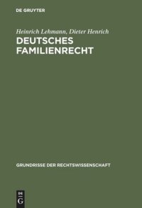 cover of the book Deutsches Familienrecht