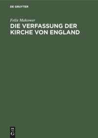 cover of the book Die Verfassung der Kirche von England