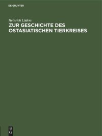 cover of the book Zur Geschichte des Ostasiatischen Tierkreises