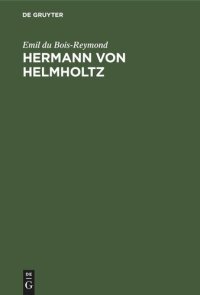 cover of the book Hermann von Helmholtz: Gedächtnissrede