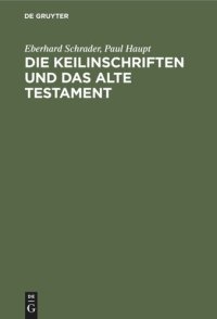 cover of the book Die Keilinschriften und das Alte Testament