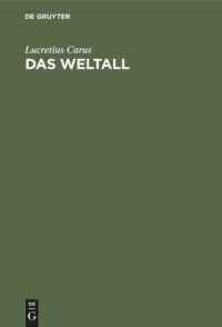 cover of the book Das Weltall: Ein Lehrgedicht in sechs Gesängen