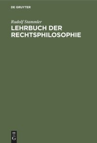 cover of the book Lehrbuch der Rechtsphilosophie