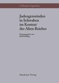 cover of the book Judengemeinden in Schwaben im Kontext des Alten Reiches