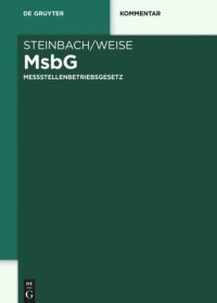 cover of the book Messstellenbetriebsgesetz