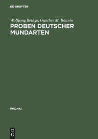 cover of the book Proben deutscher Mundarten