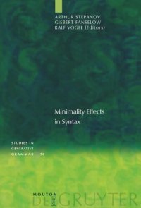 cover of the book Minimality Effects in Syntax