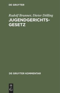 cover of the book Jugendgerichtsgesetz: Kommentar