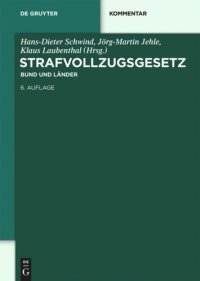 cover of the book Strafvollzugsgesetz: Bund und Länder