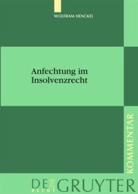 cover of the book Anfechtung im Insolvenzrecht