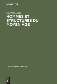 cover of the book Hommes et structures du moyen âge: Recueil d’articles