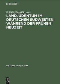 cover of the book Landjudentum im deutschen Südwesten während der Frühen Neuzeit