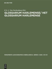 cover of the book Glossarium Harlemense/ Het Glossarium Harlemense: (circa 1440)