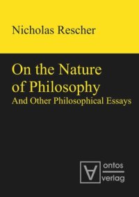 cover of the book On the Nature of Philosophy and Other Philosophical Essays