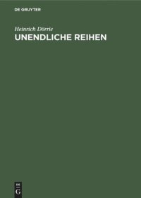 cover of the book Unendliche Reihen