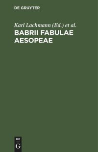 cover of the book Babrii Fabulae Aesopeae