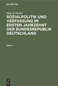 cover of the book Sozialpolitik und Verfassung im ersten Jahrzehnt der Bundesrepublik Deutschland