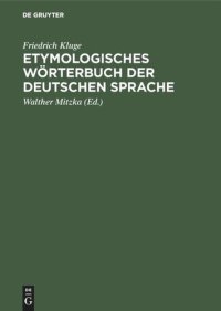 cover of the book Etymologisches Wörterbuch der deutschen Sprache