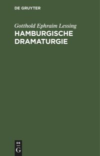 cover of the book Hamburgische Dramaturgie