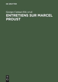 cover of the book Entretiens sur Marcel Proust