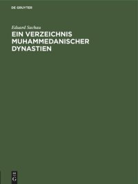 cover of the book Ein Verzeichnis Muhammedanischer Dynastien: Einzelausgabe