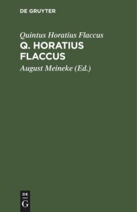 cover of the book Q. Horatius Flaccus