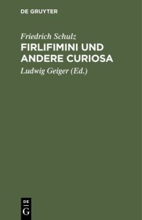 cover of the book Firlifimini und andere Curiosa