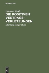 cover of the book Die positiven Vertragsverletzungen