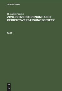 cover of the book Zivilprozeßordnung und Gerichtsverfassungsgesetz