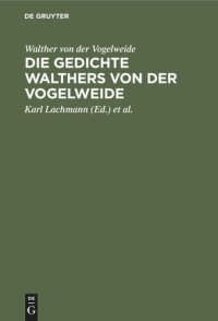 cover of the book Die Gedichte Walthers von der Vogelweide