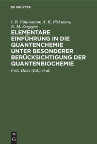 cover of the book Elementare Einführung in die Quantenchemie unter besonderer Berücksichtigung der Quantenbiochemie